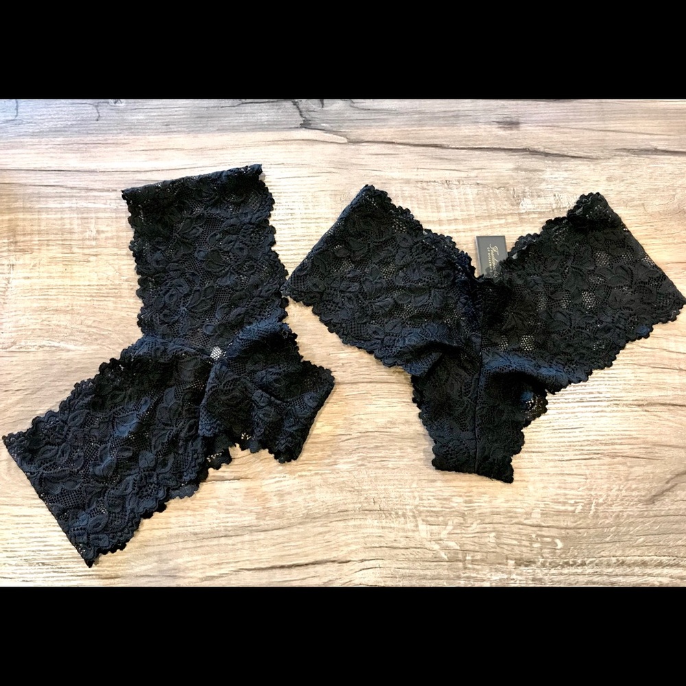 SET of 2 New Black Lace Brazilian Cheeky Panties